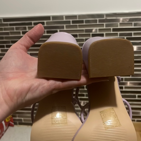 Make offer- Toe Detail Lace Up High Block Heeled Sandals - Picture 4 of 4